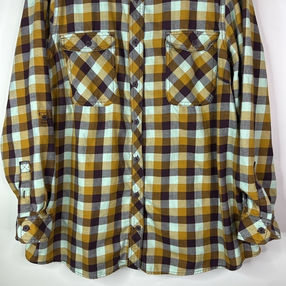 Duluth Trading 74762 Plaid Cotton Long Sleeve Button Down Shirt 3X - Picture 3 of 9